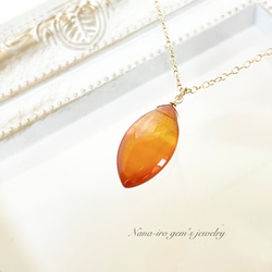 14kgf carnelian necklace 9枚目の画像