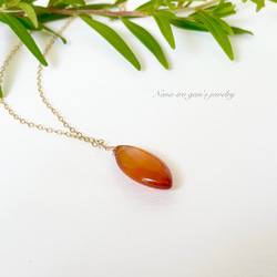 14kgf carnelian necklace 7枚目の画像