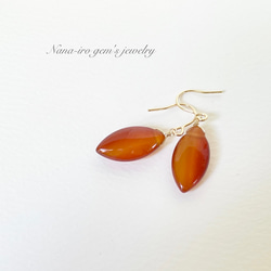 14kgf carnelian pierce 4枚目の画像