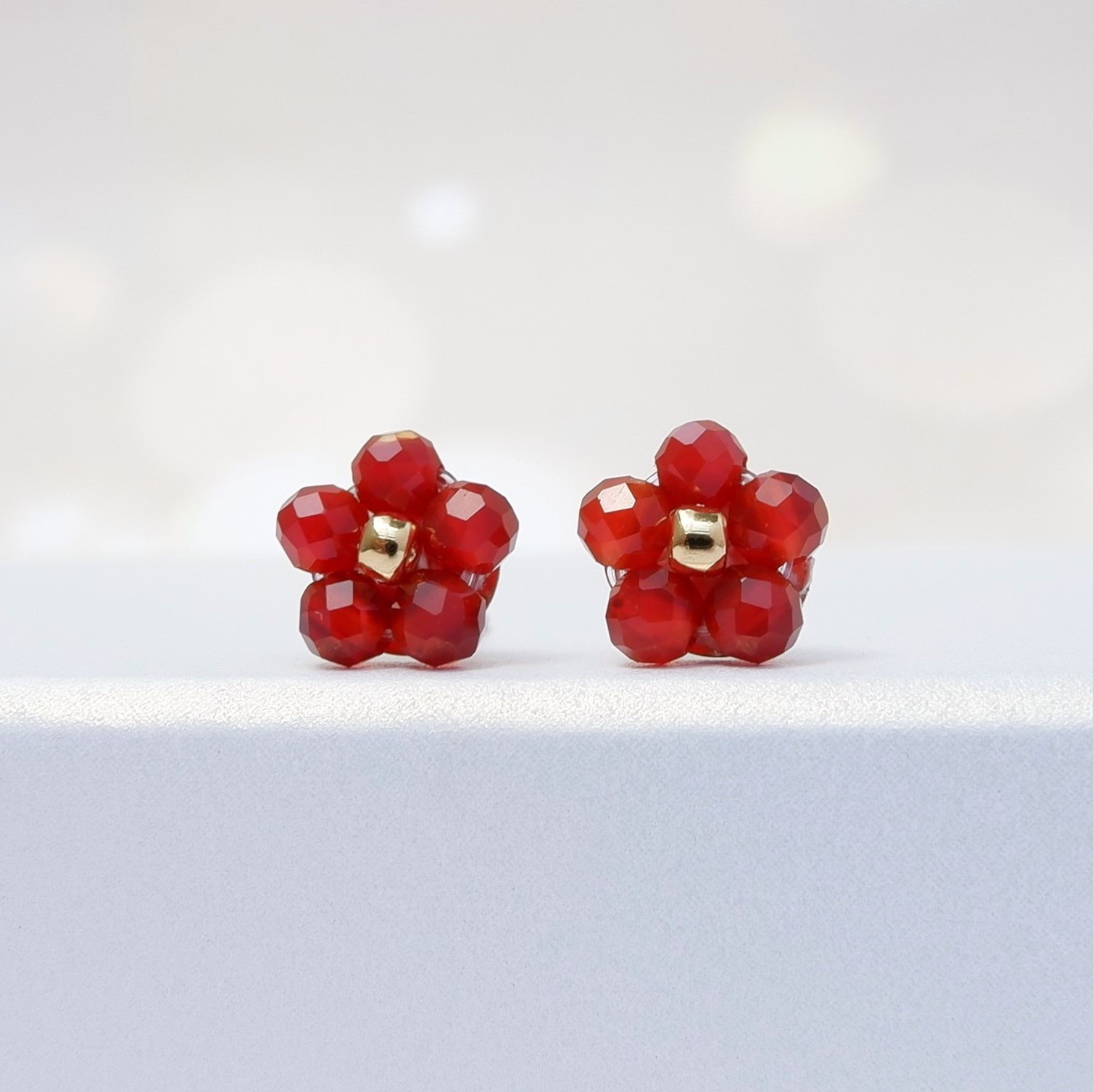 アイリスアゲート　数種類　14kgfピアス