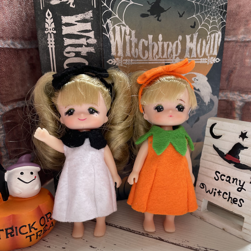 025ミキちゃんマキちゃん ハンドメイド 服 フェルト ハロウィン 025ミキちゃんマキちゃん ハンドメイド 服 フェルト ハロウィン