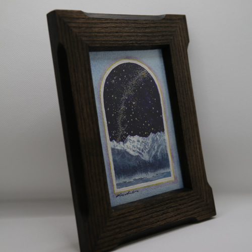 ポラリス(北極星)と穂高 インテリア上高地 北アルプス クリスマス 大正