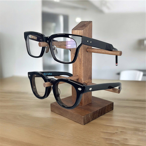 2段 無垢材 メガネスタンド サングラススタンド (ラッピング可) その他