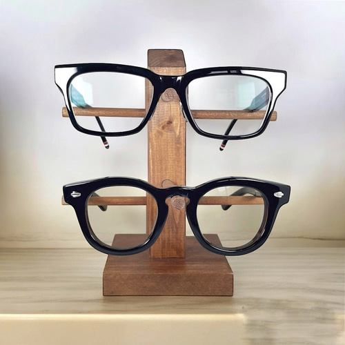 2段 無垢材 メガネスタンド サングラススタンド (ラッピング可) その他