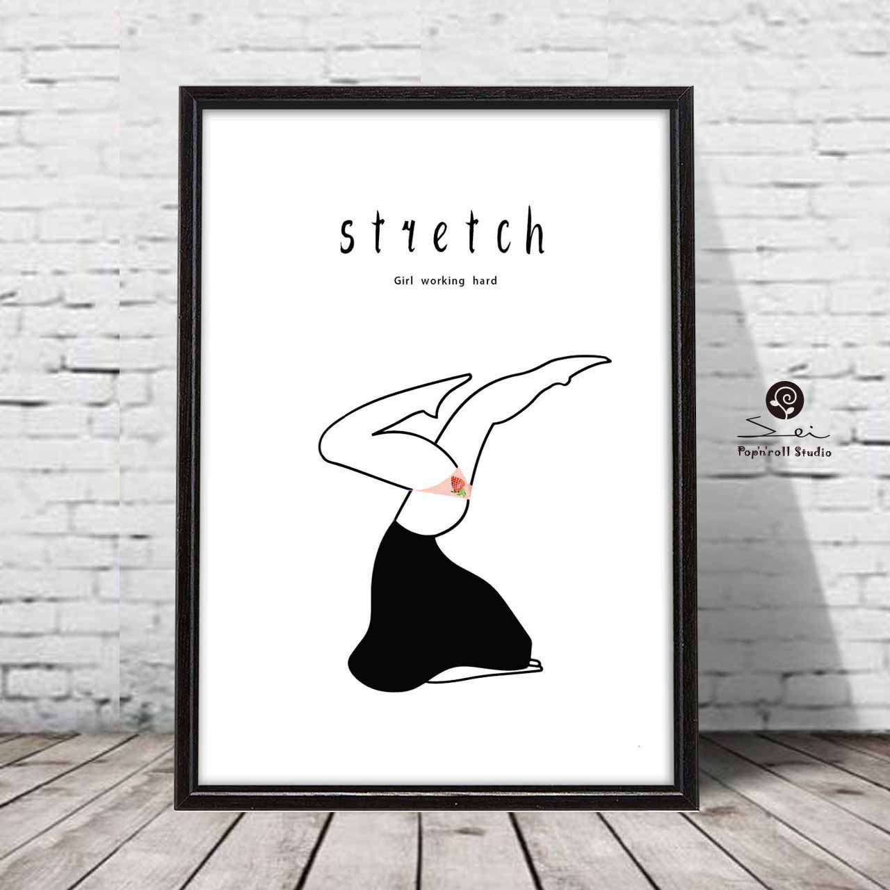 ストレッチ　送料無料」　イラスト 　アート　 ポスター　アートポスター 　658