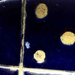 《2点セット》陶のスクエア皿＆箸置き【ドット(濃紺×レンガ色)】 13枚目の画像