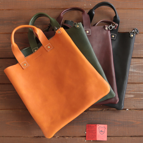 柔らか ショルダートートバッグ 本革 栃木レザー 全4色 NC3415V