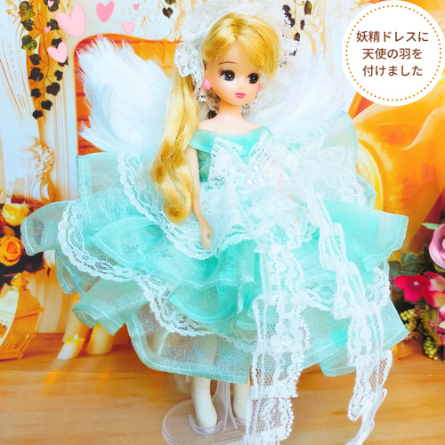 リカちゃん ハロウィン 天使の羽 ドレス ドール服 人形服 妖精