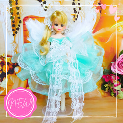 リカちゃん ハロウィン 天使の羽 ドレス ドール服 人形服 妖精