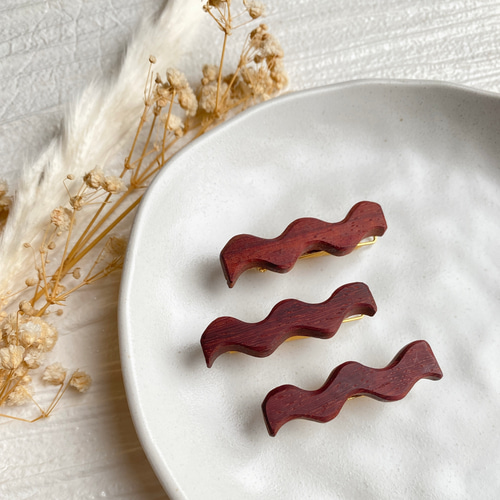 木のヘアクリップ 木のアクセサリー ヘアピン キッズアクセサリー ヘア