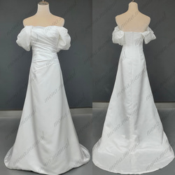 オフショルダー スレンダーライン ウェディングドレス 二次会 結婚式ドレス 520 1枚目の画像