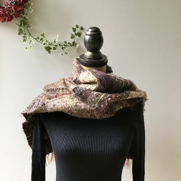 暖かい 手織り マフラー ウールマフラー/プレゼント(56) 4枚目の画像