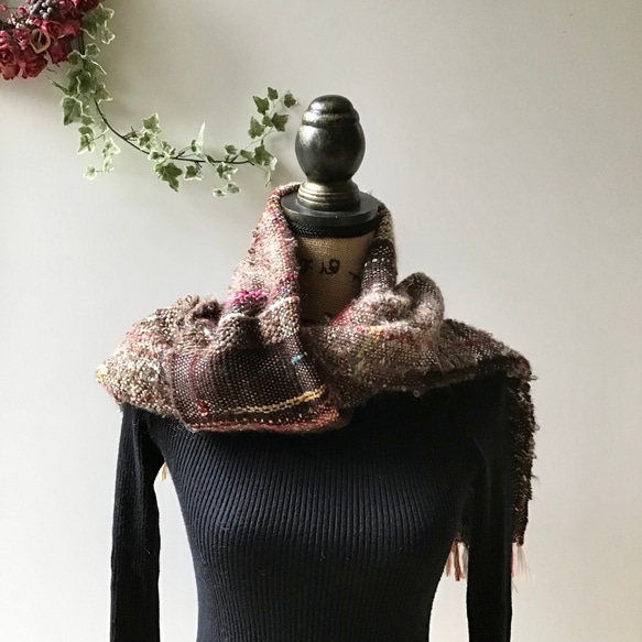 暖かい 手織り マフラー ウールマフラー/プレゼント(56) 6枚目の画像