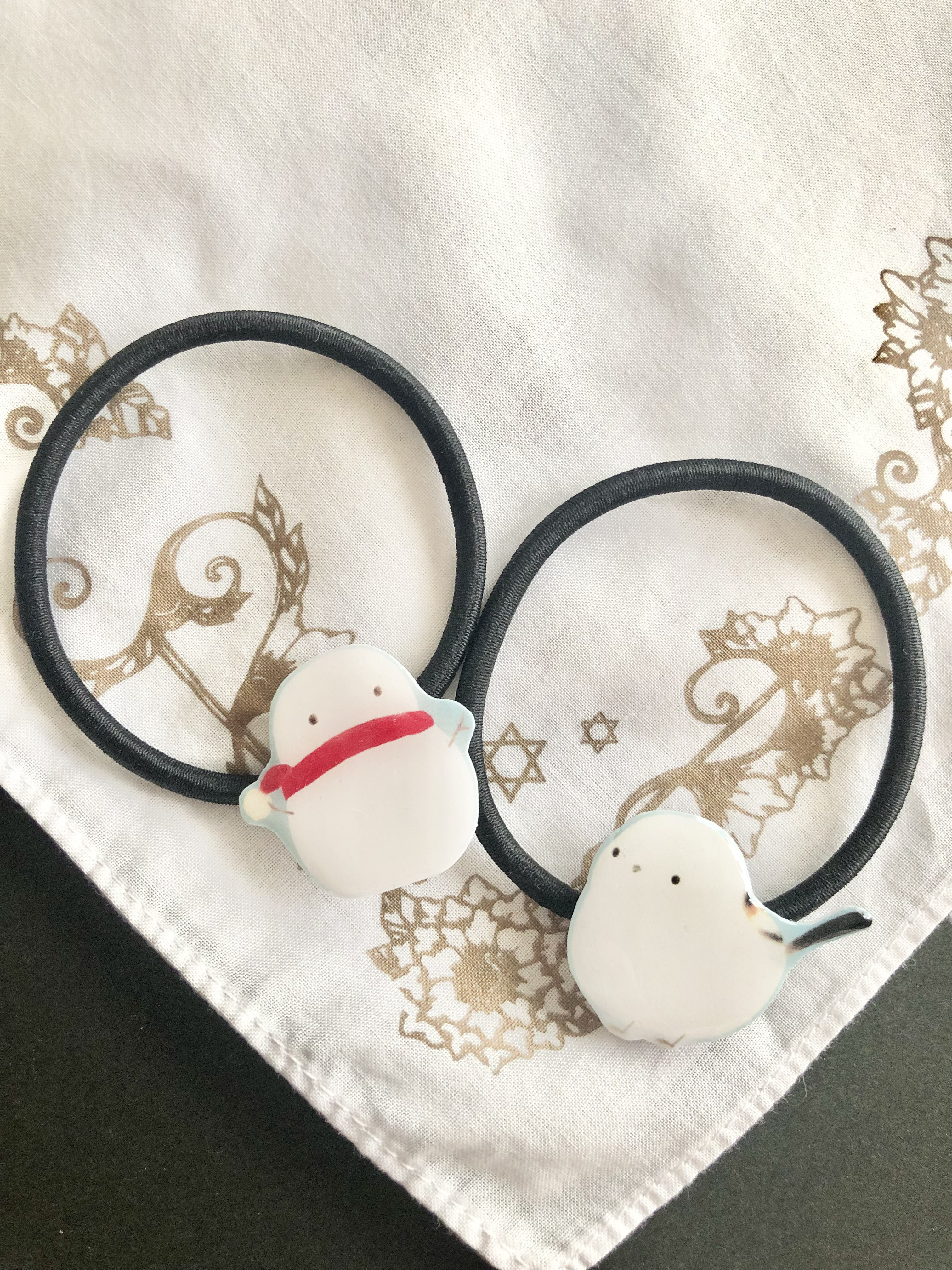 冬のシマエナガとSnowMan ヘアゴム w-snow 通販 14605544