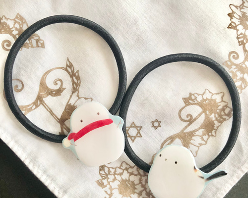 冬のシマエナガとSnowMan ヘアゴム w-snow 通販 14605544