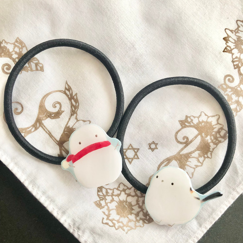 冬のシマエナガとSnowMan ヘアゴム w-snow 通販 14605544