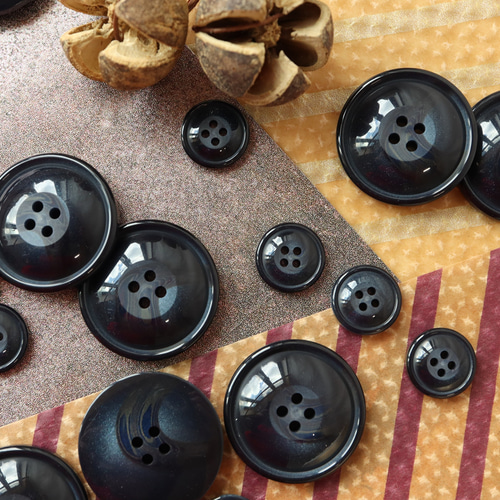 シルクホーンボタン ネイビー 15mm・20mm・25mm・30mm ボタン ボタンの