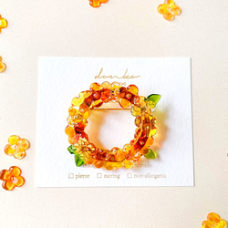 輝く秋色＊金木犀のリースブローチ ブローチ donko𓆟 通販