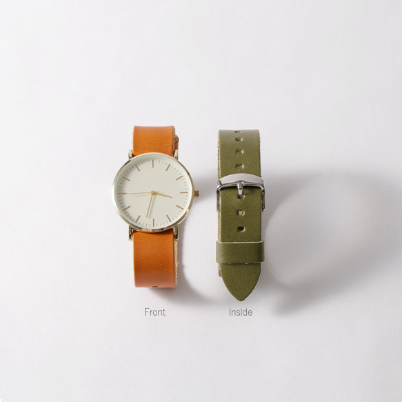 革屋がつくる 一枚革を贅沢に使用した 栃木レザー 時計　ベルト　Watch Band 004#mm00000085 2枚目の画像