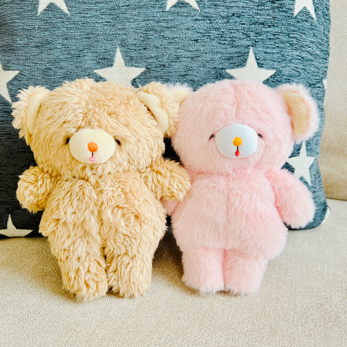 優しいお顔のふわふわくまちゃん♡ ぬいぐるみ くまはな。 通販