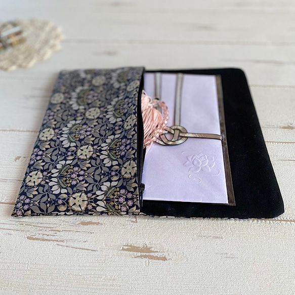 リバティの香典袋・数珠ケース】ペルセフォネ ＊ 袱紗 ＊ 弔事ケース