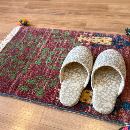 SALE【20％OFF】ギャッベ【60×40】No.551（淡いパープル）玄関マット