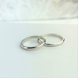 『2人の愛の形』 ペアリング ステンレス シルバー  マリッジリング 結婚指輪 刻印  アレルギー対応 〈2本ペア価格〉 3枚目の画像