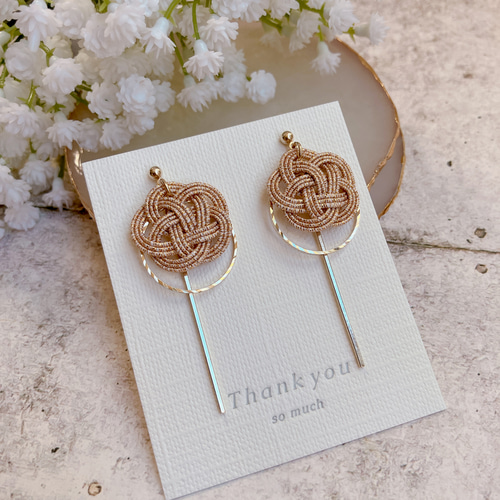 水引 和風 イヤリング ♡ 和装 浴衣 着物 オフィス 卒業式 成人式