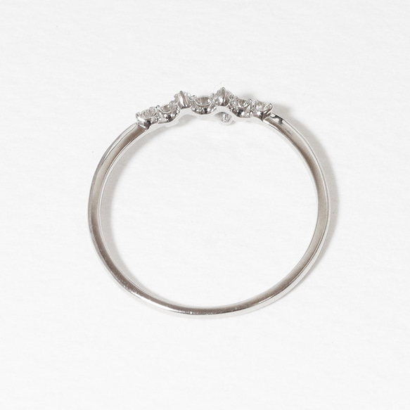 k10 天然ダイヤモンド 0.11ct デザインリング 指輪  YG WG PG アシンメトリー 星 14枚目の画像