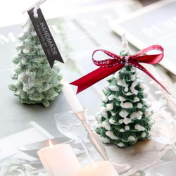 S221.クリスマスツリー　立体　シリコンモールド ハンドメイド　キャンドル韓国 5枚目の画像
