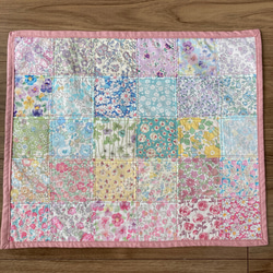 リバティ パッチワークフリーマット ハンドメイド パッチワークキルトマット＊リバティflower - EMIMUKU'S GALLERY