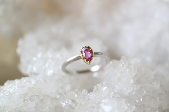 ピンクサファイヤ指輪 3枚目の画像