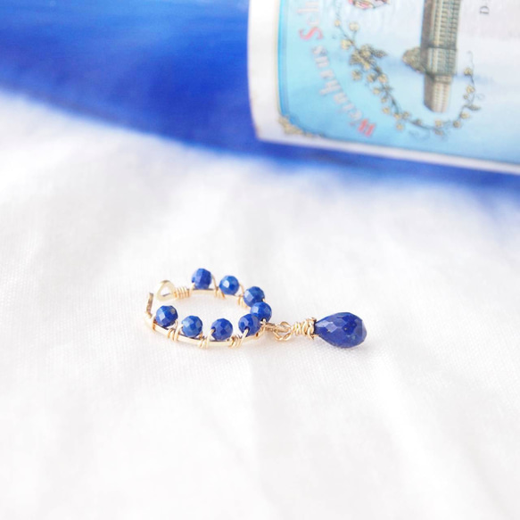 Circle Dangle Cuff（Lapis lazuli）-片耳- 7枚目の画像