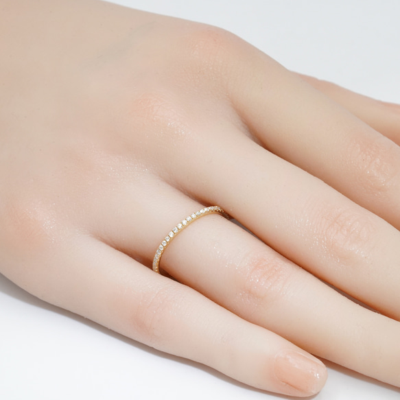 （Lab dia)1.3㎜フルエタニティリング R0627（3週間発送） 11枚目の画像