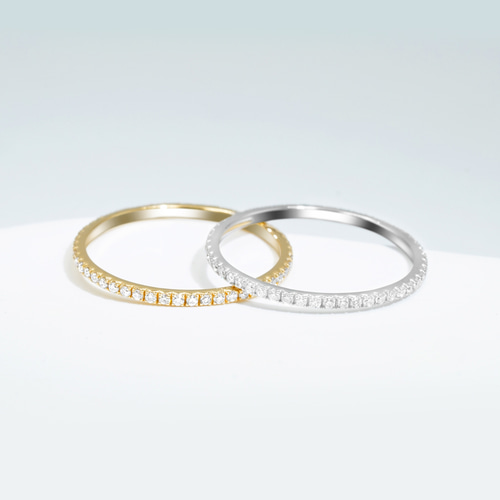 Lab dia)1.3㎜フルエタニティリング R0627（3週間発送） 指輪・リング