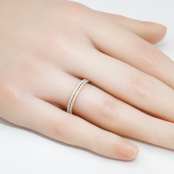 （Lab dia)1.3㎜フルエタニティリング R0627（3週間発送） 8枚目の画像