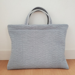 レッスンバッグ＊ヌビバッグ ライトグレー トートバッグ hachitaro
