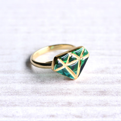 宝石硝子ring ~green diamond~ 2枚目の画像