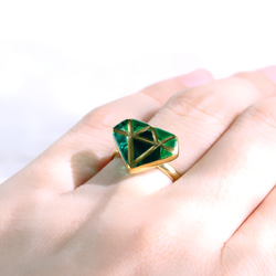 宝石硝子ring ~green diamond~ 4枚目の画像