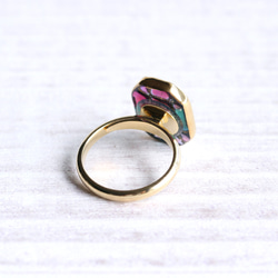 宝石硝子ring ~pink square~ 3枚目の画像