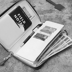 【切線派】★ALL IN ONE★大容量 真皮手工復古拉鏈錢包商務手拿包手抓包旅行收納包 護照包 第10張的照片