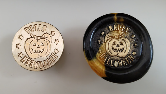 シーリングスタンプ　ヘッド　ハロウィンのかぼちゃ 2枚目の画像