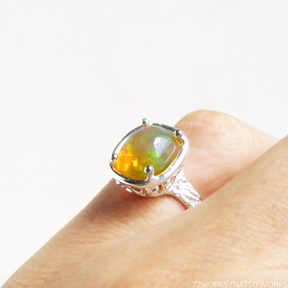 エチオピアオパール リング / Ethiopian Opal Ring cb 5枚目の画像