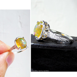 エチオピアオパール リング / Ethiopian Opal Ring cb 2枚目の画像