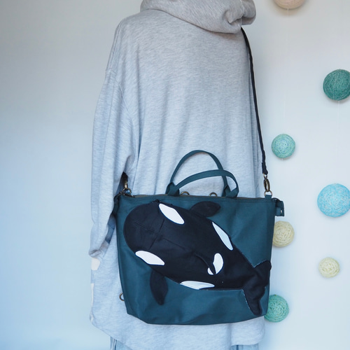 シャチさんのリュックにもなるトートバッグ リュック・バックパック 寿