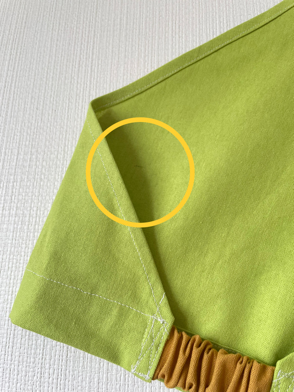 【訳あり・即納可能】北欧風のオシャレな自分で着れるキッズエプロン三角巾付き 7枚目の画像