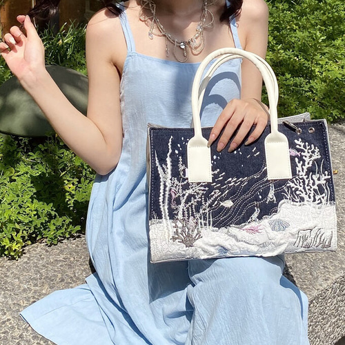 ハンドバッグ 刺繍バッグ レザーショルダーバッグ 娘 母の日