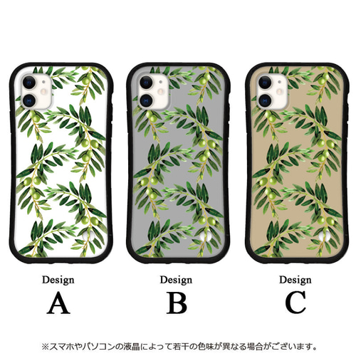 オリーブ スマホケース iPhone16 15 14 13 pro SE iface型 グリップ