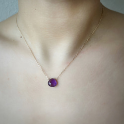 [14KGF] 靚麗色彩♡紫水晶項鍊 第2張的照片