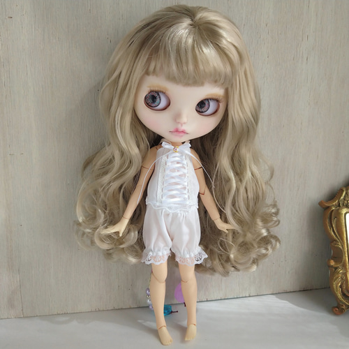 ※単品※白のふんわりかぼちゃパンツ※ブライスアウトフィット※1/6ドール服 757※単品※白のふんわりかぼちゃパンツ※ブライスアウトフィット※1/6